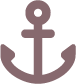 Stilisiertes Ankersymbol kennzeichnet Kreuzfahrten, Schiffsreisen oder Reiseangebote in Hafenstädten.